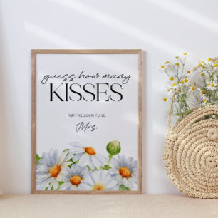 Poster Daisy devinez combien de baisers jeu de nuptiale