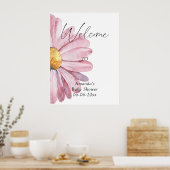 Poster Daisy Elegant Welcome - baby shower party (Cuisine)
