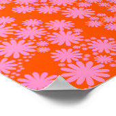 Poster Daisy Garden 07 Rose Et Orange (Coin)