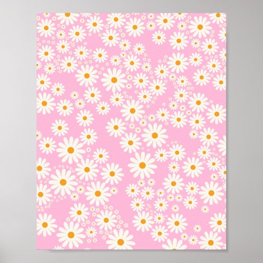 Poster Daisy Garden 09 Bébé rose (Devant)