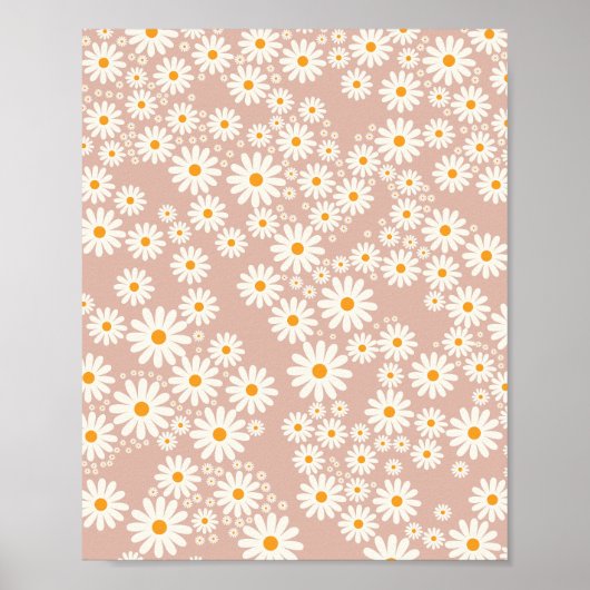 Poster Daisy Garden 11 Neutral Pastel (Devant)
