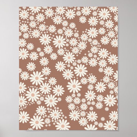 Poster Daisy Garden XII Mocha Mousse (Devant)