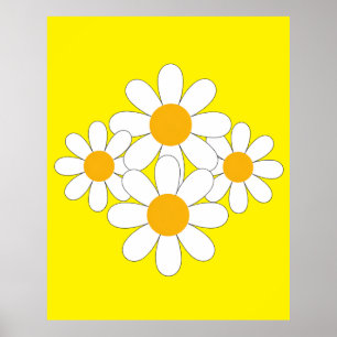 Poster Daisy Lumineuse et Audacieuse