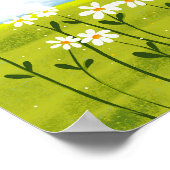 Poster Daisy Meadow Watercolor Illustration – Spring Wild (Coin)