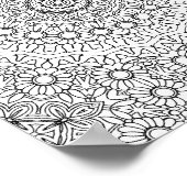 Poster Daisy Ring Mandala Coloring Page Detailed Artwork (Coin)