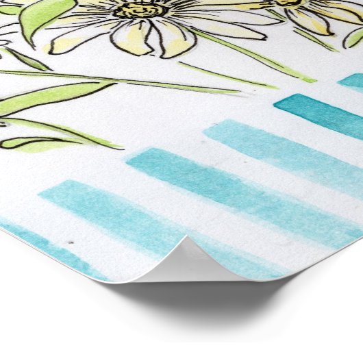 Poster Daisy Watercolors (Coin)