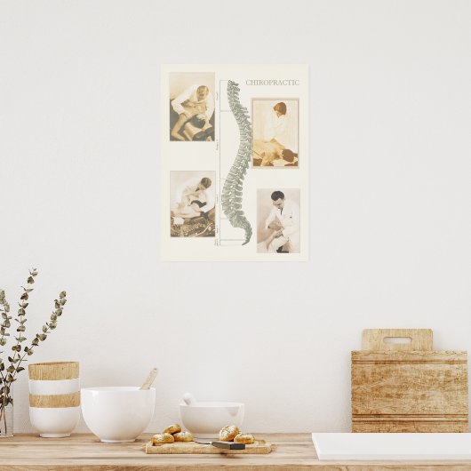 Poster d'ajustement de la colonne vertébrale chiro (Cuisine)