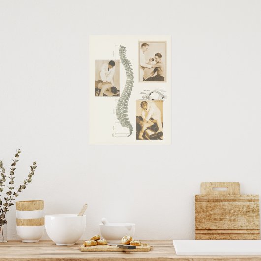Poster d'ajustement de la colonne vertébrale chiro (Cuisine)