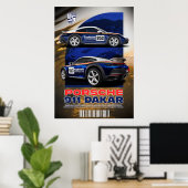 POSTER DAKAR PORSCHE 911 (Bureau à domicile)