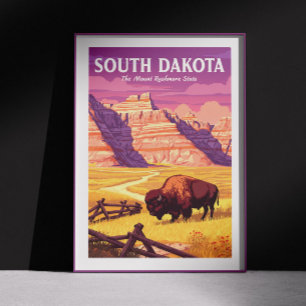 Poster Dakota du Sud vintage
