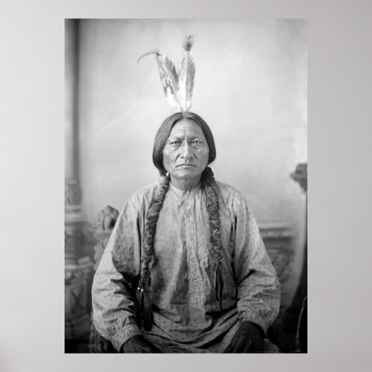 Poster Dakota Leader Sitting Bull Native American Indian (Devant)
