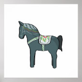 Poster Dala horse (Devant)