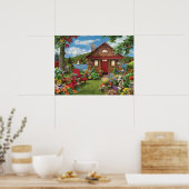 Poster d'Alan Giana "Lakeside Retreat" (Cuisine)