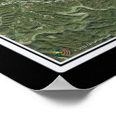 Poster Dale Hollow Lake Kentucky - Tennessee Satellite (Coin)