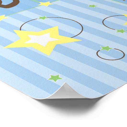 Poster d'Alef Beis (bleu clair) (Coin)