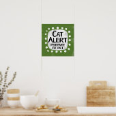 Poster d'alerte de chat Wall Art (Cuisine)