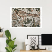 Poster Dallage de sol représentant un oiseau, 4ème siècle (Bureau à domicile)