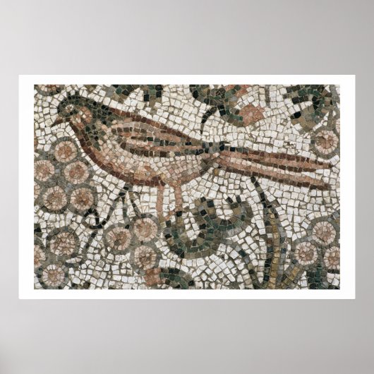 Poster Dallage de sol représentant un oiseau, 4ème siècle (Devant)