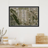Poster Dallas - Ft Worth Airport Texas Carte Satellite (Cuisine)
