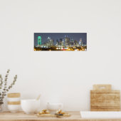 Poster Dallas Skyline la nuit (Cuisine)