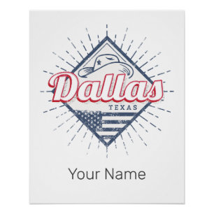 Poster Dallas Texas City États-Unis Vintage USA
