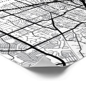 Poster Dallas, Texas City Map + Marquer Votre Emplacement (Coin)