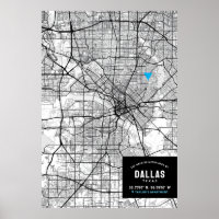 Dallas, Texas City Map + Marquer Votre Emplacement