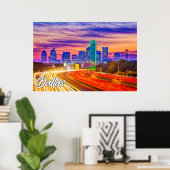 Poster Dallas, Texas, États-Unis (Bureau à domicile)