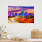 Poster Dallas, Texas, États-Unis (Cuisine)