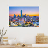 Poster Dallas, Texas, États-Unis (Cuisine)