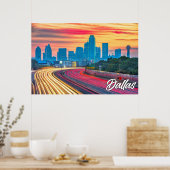 Poster Dallas, Texas, États-Unis (Cuisine)