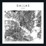 Poster Dallas Texas Minimal Modern Street Map<br><div class="desc">Dallas Texas Minimal Modern Street Map</div>