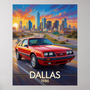 Poster Dallas Texas Performance sur Route 1986
