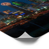 Poster Dallas, Texas, photo de paysage urbain, (Coin)
