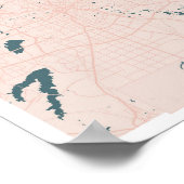 Poster Dallas Texas Pink and Blue Cute Script Street Map (Coin)