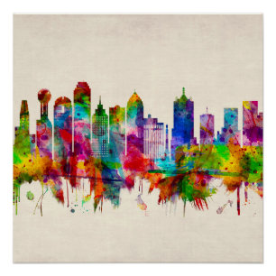 Poster Dallas Texas Skyline