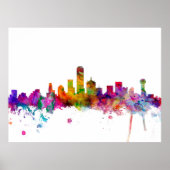 Poster Dallas Texas Skyline (Devant)