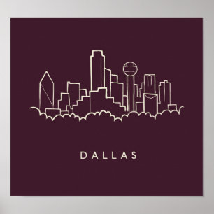 Poster Dallas Texas Skyline