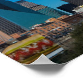 Poster Dallas Texas skyline au coucher du soleil (Coin)