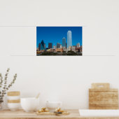 Poster Dallas Texas skyline au coucher du soleil (Cuisine)