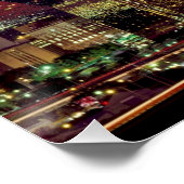 Poster Dallas, Texas skyline au crépuscule (Coin)