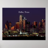 Poster Dallas, Texas skyline view, (Devant)