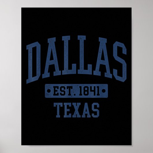 Poster Dallas Texas Vintage Srts Design Dallas (Devant)