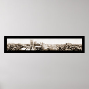 Poster Dallas TX Nouvelle Skyline Photo 1913