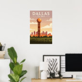 Poster Dallas vintage (Bureau à domicile)