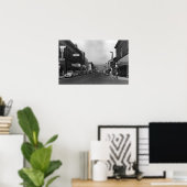 Poster Dalles, Oregon Main Street Vue sur la ville (Bureau à domicile)