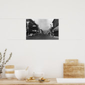 Poster Dalles, Oregon Main Street Vue sur la ville (Cuisine)