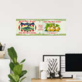 Poster Dalles, Oregon - Merrimac White Cherries (Bureau à domicile)