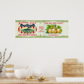 Poster Dalles, Oregon - Merrimac White Cherries (Cuisine)