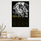 Poster Dalmatian 2026 Calendar – Black & White Elegance (Cuisine)